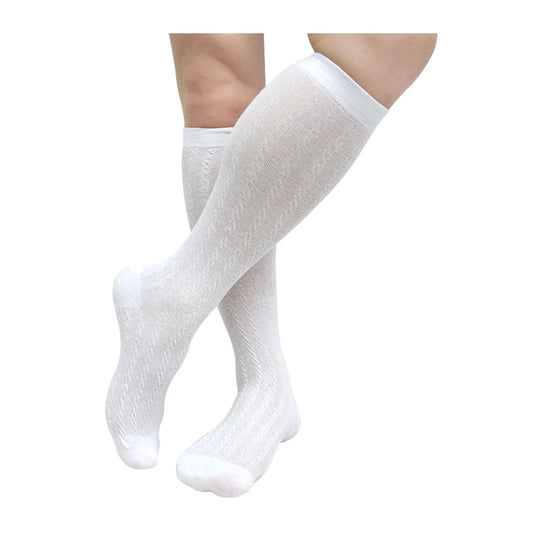 Calcetines de algodón a rayas para hombre, medias de negocios de tubo largo hasta la rodilla, traje Formal, transparente, de malla, manguera transpirable