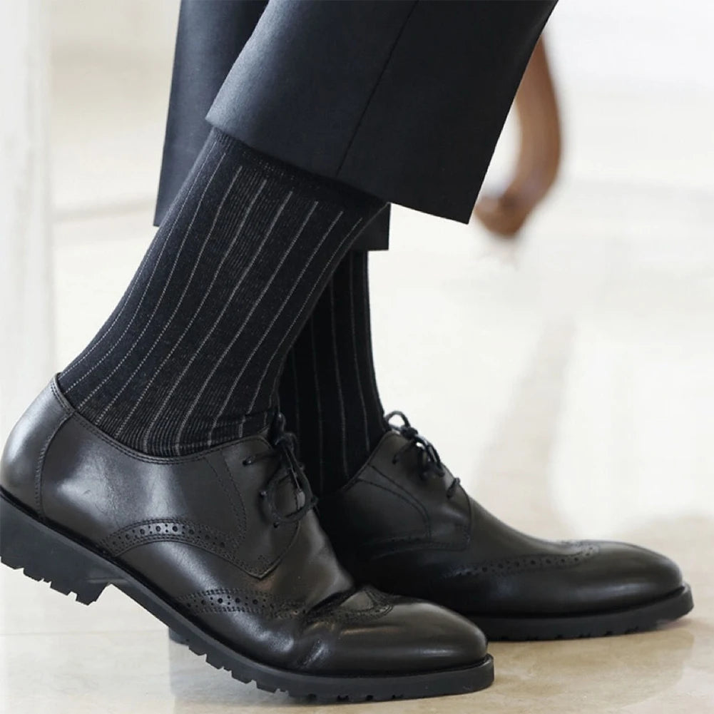 Calcetines de vestir acanalados para hombres